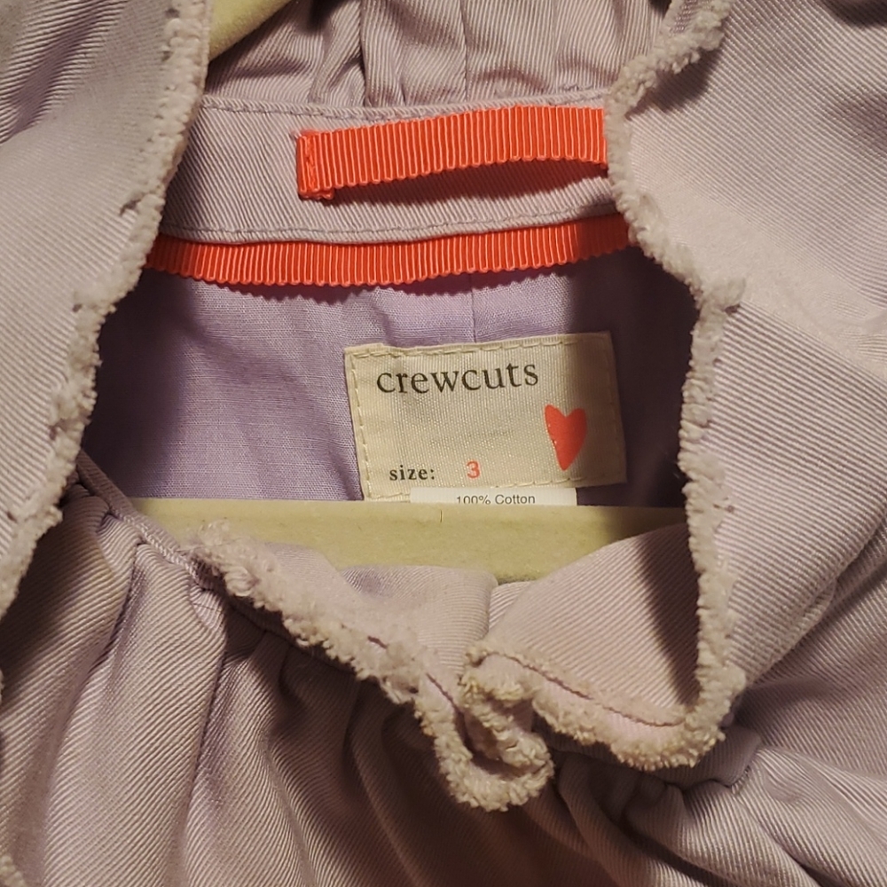 Crewcuts Ruffle Jacket Purple Size 3T Spring - Picture 3 of 6